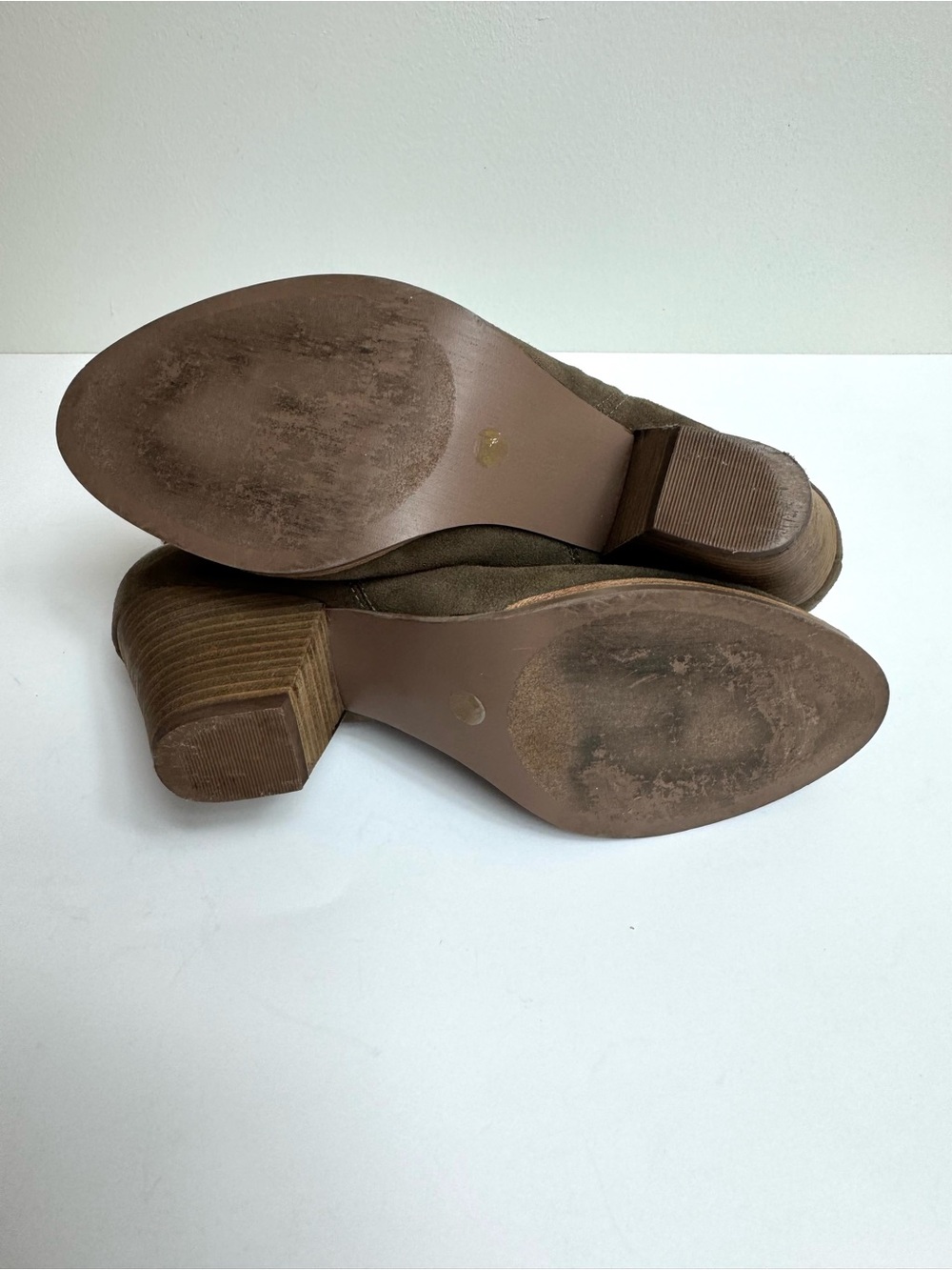 Diba Brown Suede Slouch Bootie Chunky Heel Almond Toe Women's 8.5 Fall - Picture 10 of 12